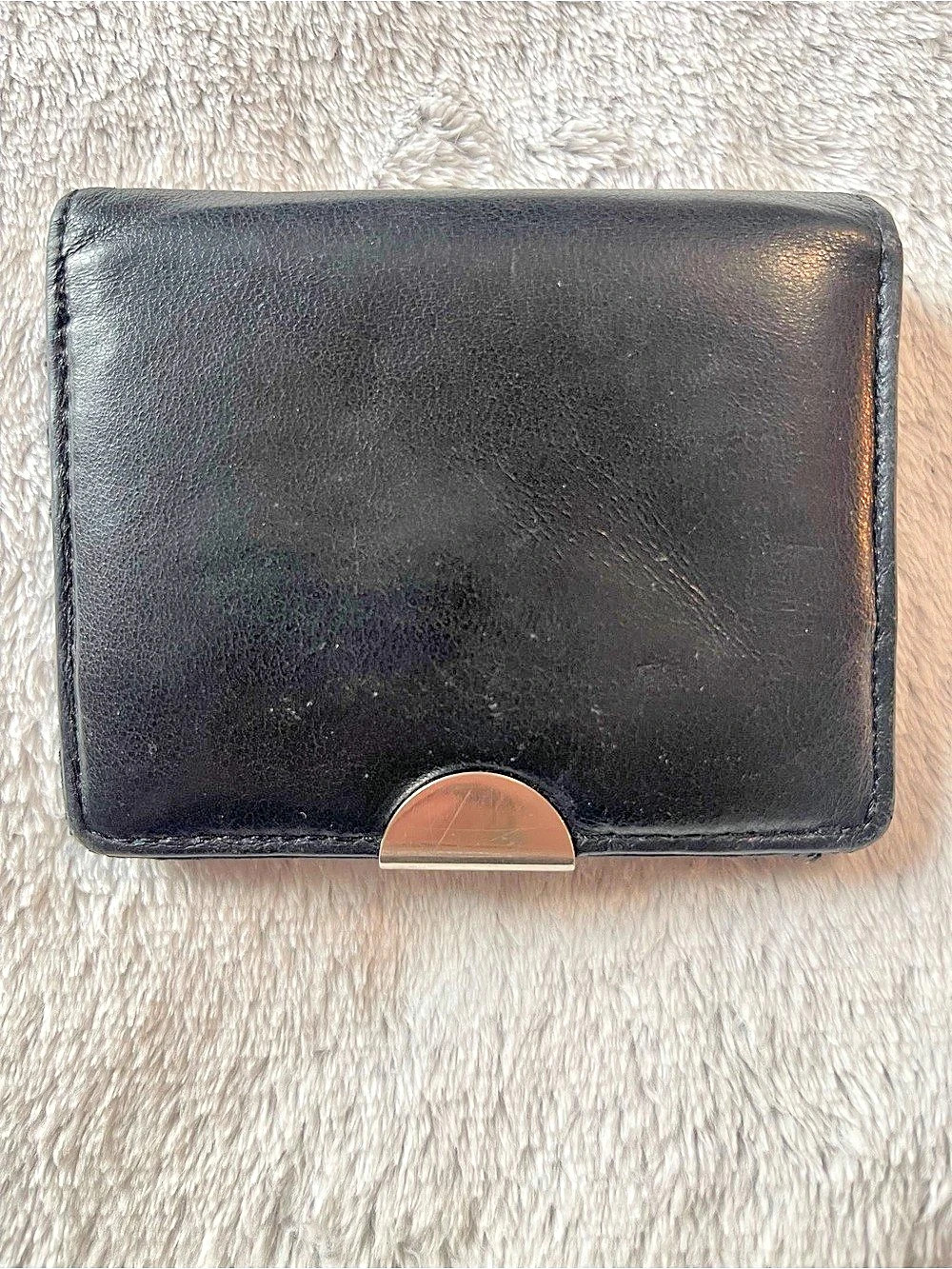Safe Keeper Genuine Leather Wallet Black with Zipper Pocket